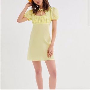 NWT/Urban Outfitters front tie cutout mini dress